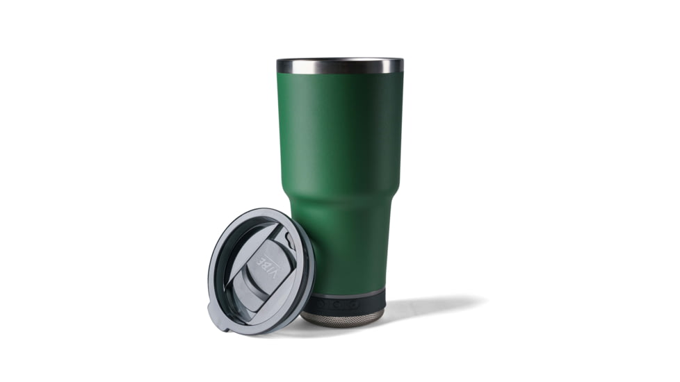 Vibe Vibe Tumbler Speaker w/ Attachment, Dark Green, 28oz, SPKR-28-DGRN