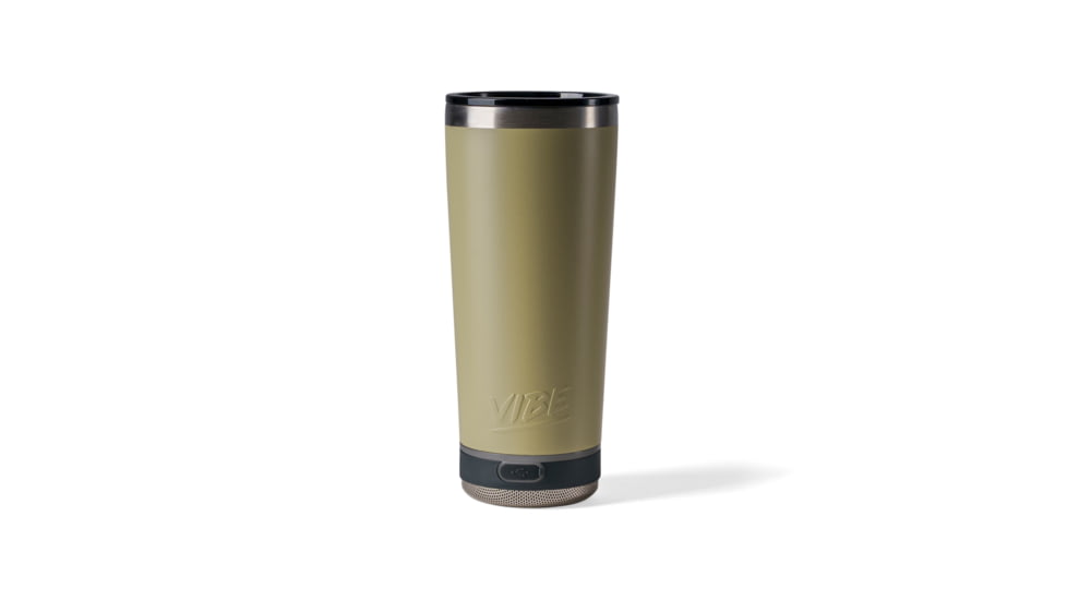 Vibe Vibe Tumbler Speaker w/ Attachment, Sandstone, 18oz, SPKR-18-SNDST