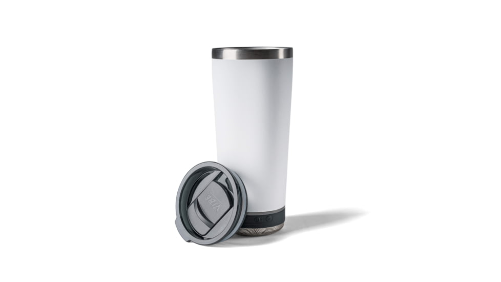 Vibe Vibe Tumbler Speaker w/ Attachment, White, 18oz, SPKR-18-WHT