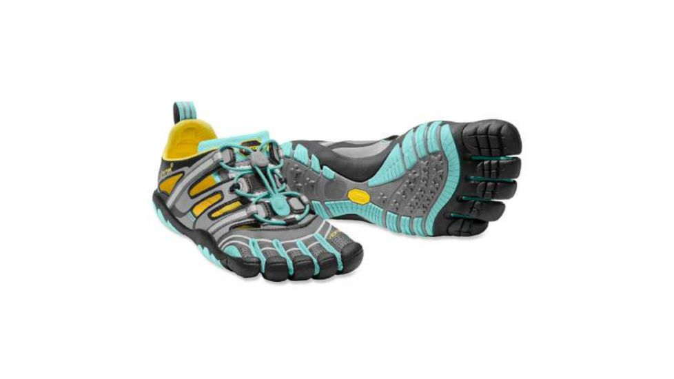 Vibram FiveFingers TrekSport Sandals - Women's-Grey/Aqua/Black-37