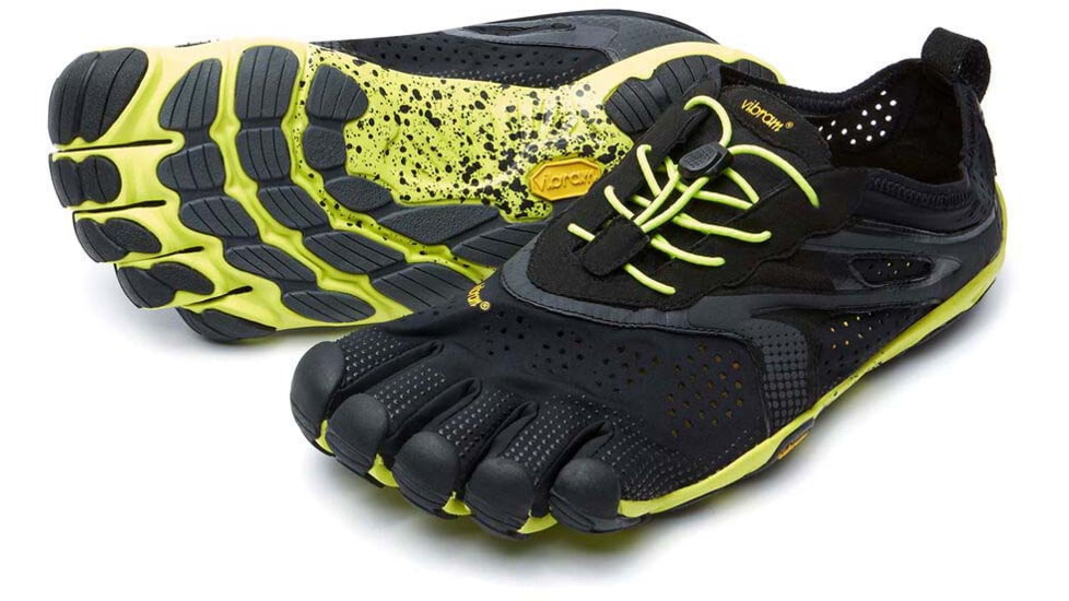 Vibram FiveFingers V-Run - Mens, Black/Yellow, 38 EU, 16M310138