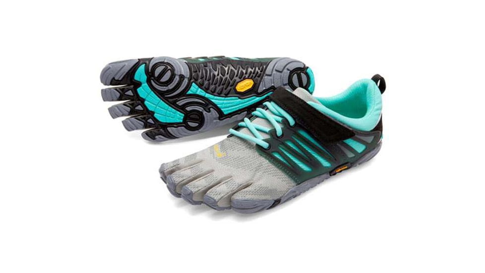 Vibram FiveFingers V-Train - Womens, Grey/Black/Aqua, 35 EU, 18W660135