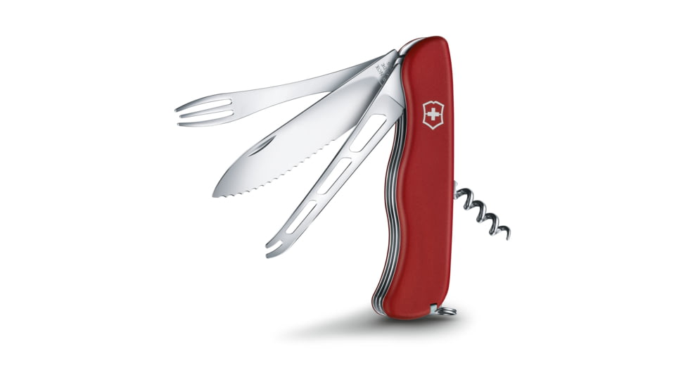 Victorinox Cheese Master Swiss Pocket Knife, Serrated, Red, 0.8313.W