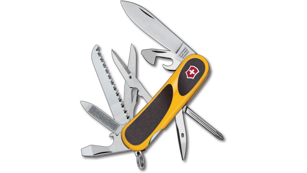 Victorinox EvoGrip 18 Swiss Army knife, Yellow &amp; Black, 2.5in 2.4913.C8-X3