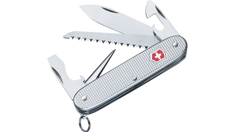 Victorinox Farmer Swiss Army Knife Silver Alox Ribbed 53964