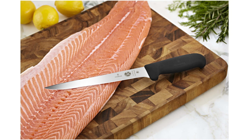 Victorinox Fishing Knife, 8in, Fillet Blade, Black, 5.3763.20-X5