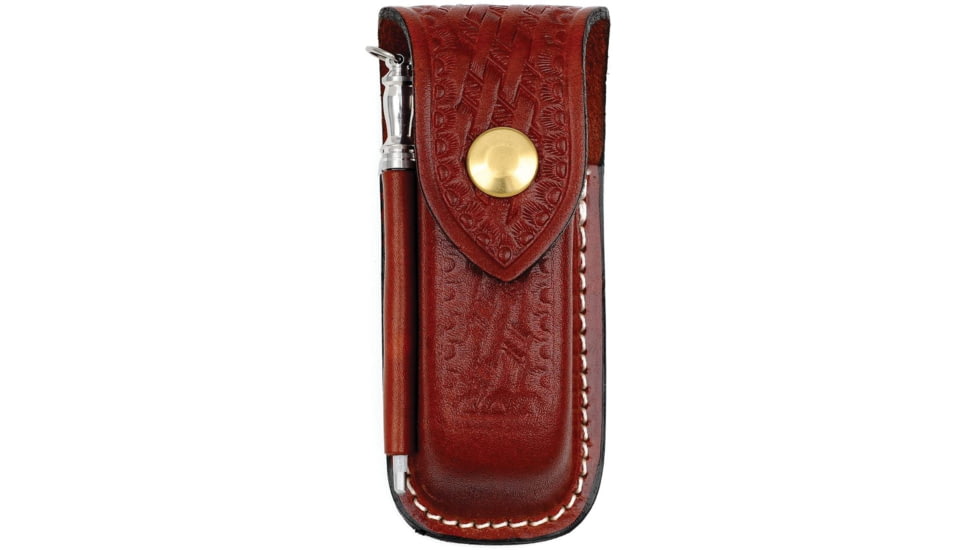 Victorinox Zermatt Leather Pouches Large with steel Swiss Army Knife Pouches Brown 33208