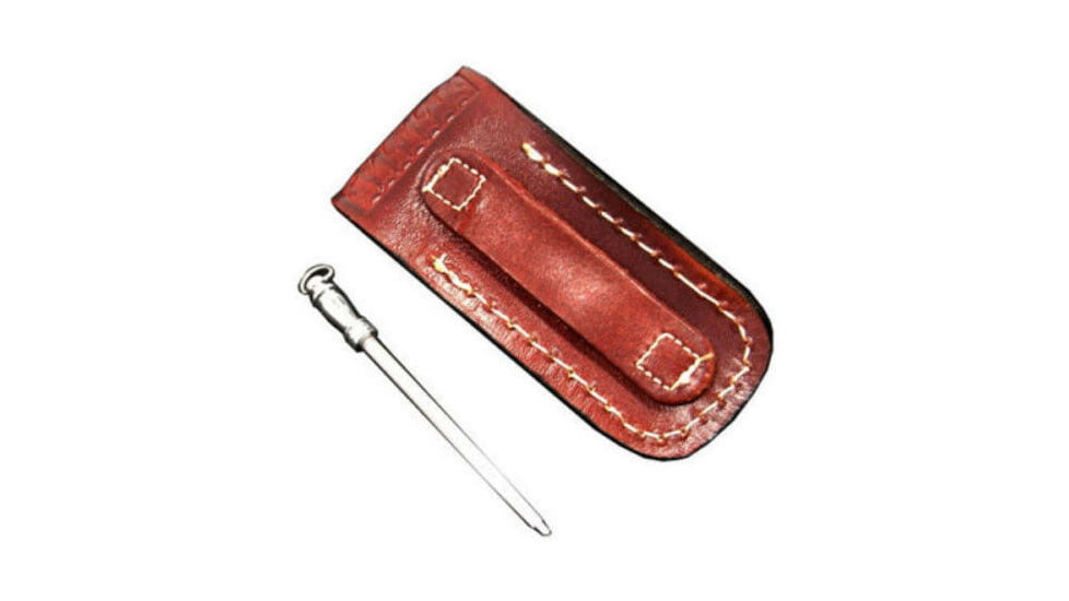Victorinox Zermatt Leather Pouches Medium with steel Swiss Army Knife Pouches Brown 33204