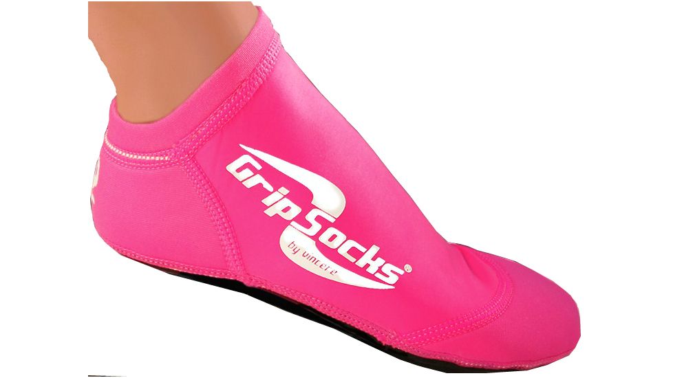 Aqua Sprites Grip Sock - Womens-Pink-X-Small