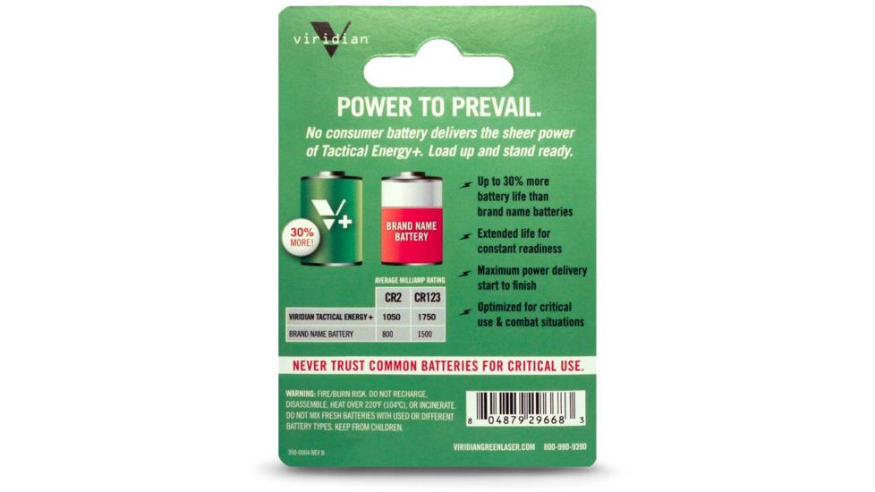 Viridian Tactical Energy CR2 3V Lithium Batteries