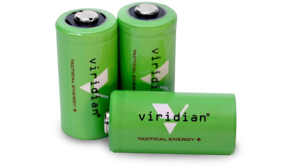 Viridian Weapon Technologies Tactical Energy+, CR123A Lithium Battery, 3-Pack, 350-0006
