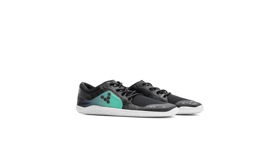 Vivobarefoot Primus Lite - Mens, Black/Spearmint Green Textile, 41, 300064-15-41