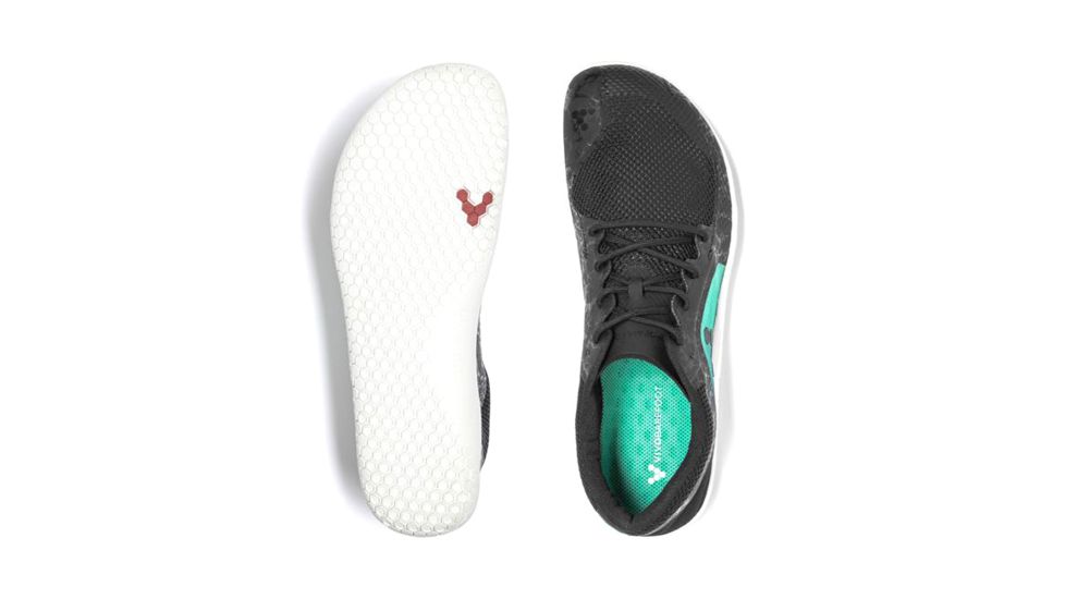 Vivobarefoot Primus Lite - Mens, Black/Spearmint Green Textile, 41, 300064-15-41