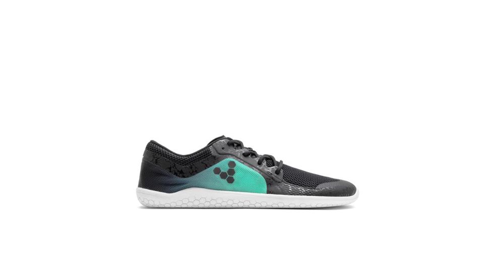 Vivobarefoot Primus Lite - Mens, Black/Spearmint Green Textile, 41, 300064-15-41