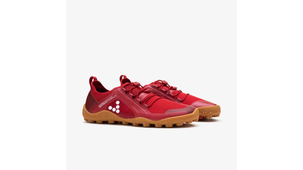 Vivobarefoot Primus Trail SG Mesh Shoes - Womens, Red/Gum, 37, 200089-03-37
