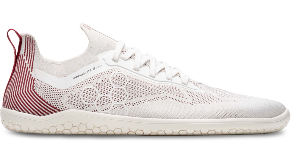 Vivobarefoot Primus Lite Knit Shoes - Women's, 37 Euro, Off White/Burgundy, 209304-0737