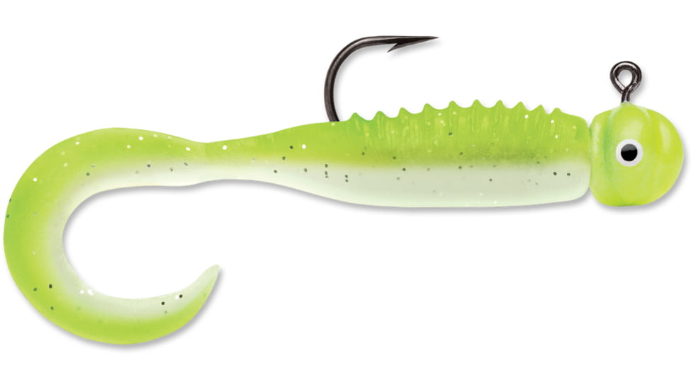 VMC Curl Tail Jig, Glow Chartreuse, 1/32oz, CTJ132GLCH