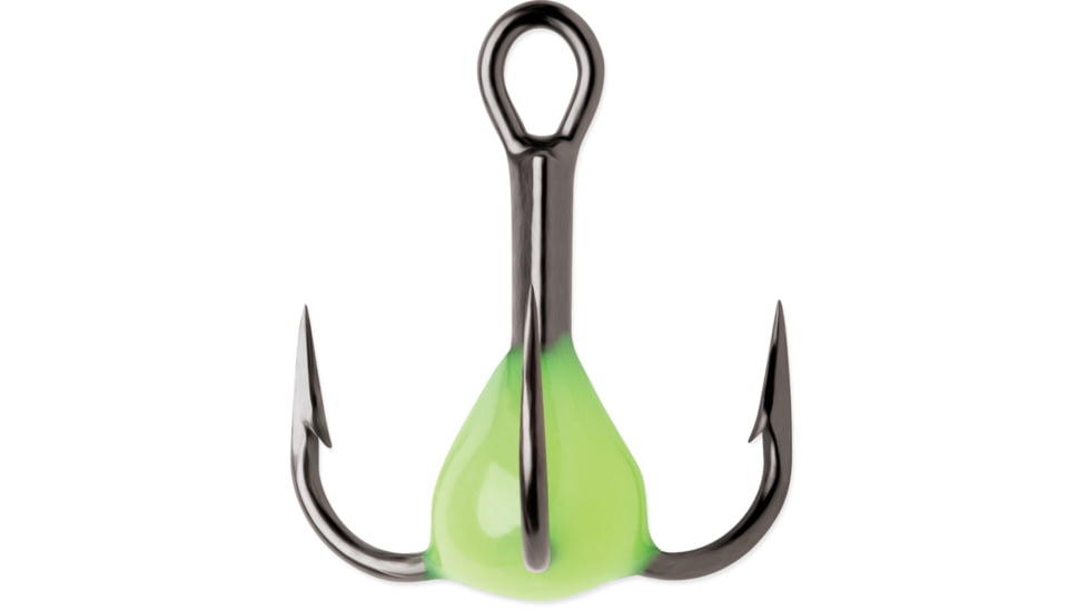 VMC Glow Resin Treble, Size 8, Glow Chartreuse, GRT8GLCHPP