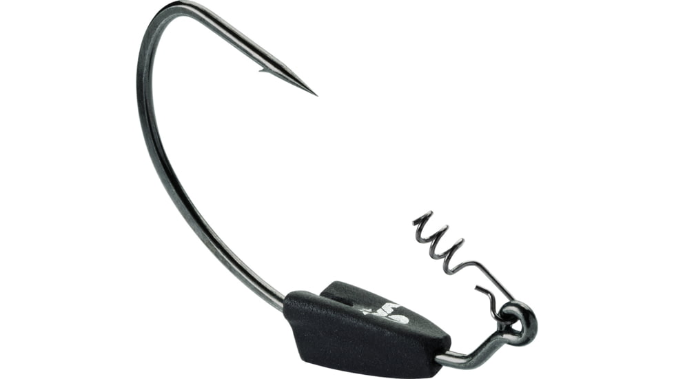 VMC Heavy Duty Weighted Swimbait Hook, 1/4oz, Extra Wide Gap, Black Nickel, Size 7/0, 4 Per Pack, HDWSB14#7/0BNPP