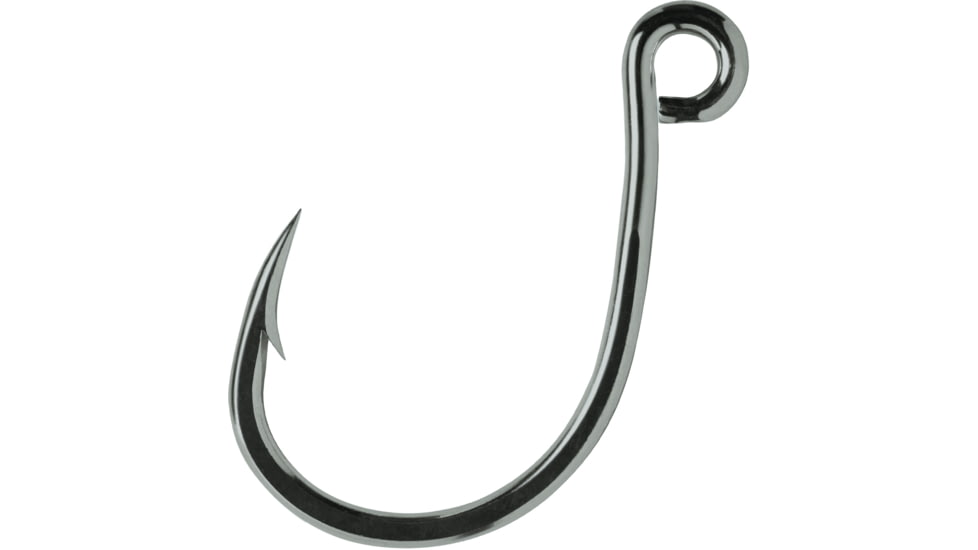 VMC Inline Single Hook, Needle Point, Wide Gap 4X Strong, Inline Eye, Black Nickel, Size 1/0, 8 Per Pack, ILS#1/0BNPP