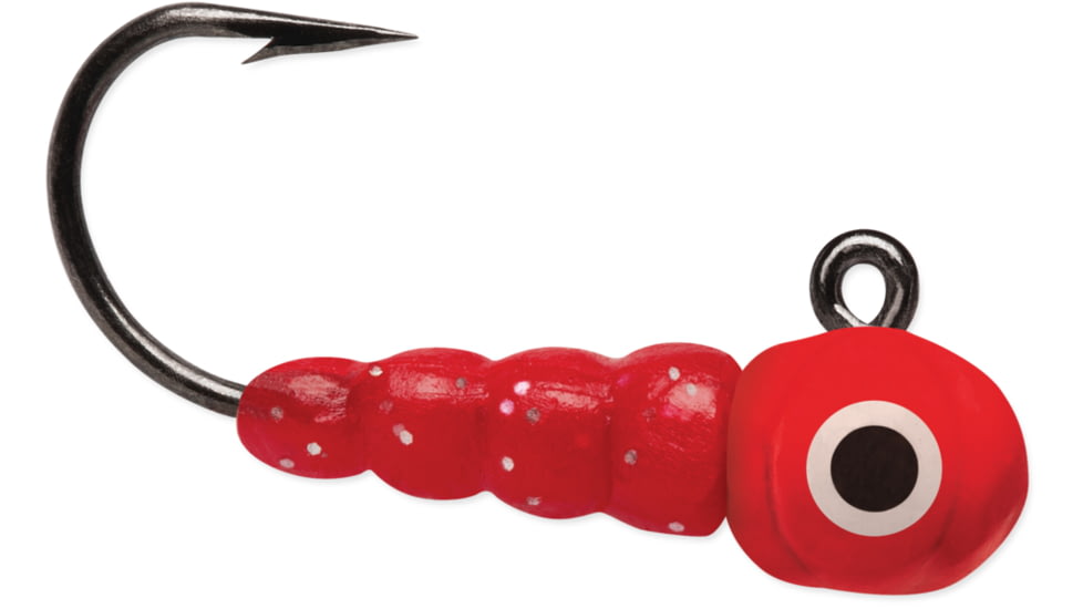 VMC Larvae Jig, 1/100 oz, Glow Red, LVJ1100GLRD
