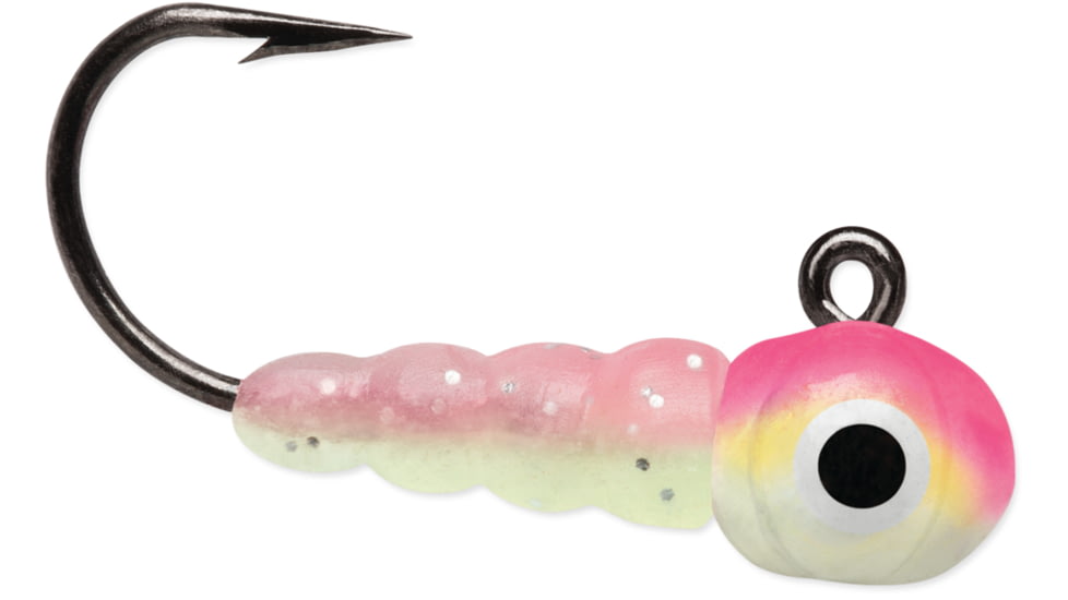 VMC Larvae Jig, 1/100 oz, Pink Chartreuse Glow, LVJ1100PCGL