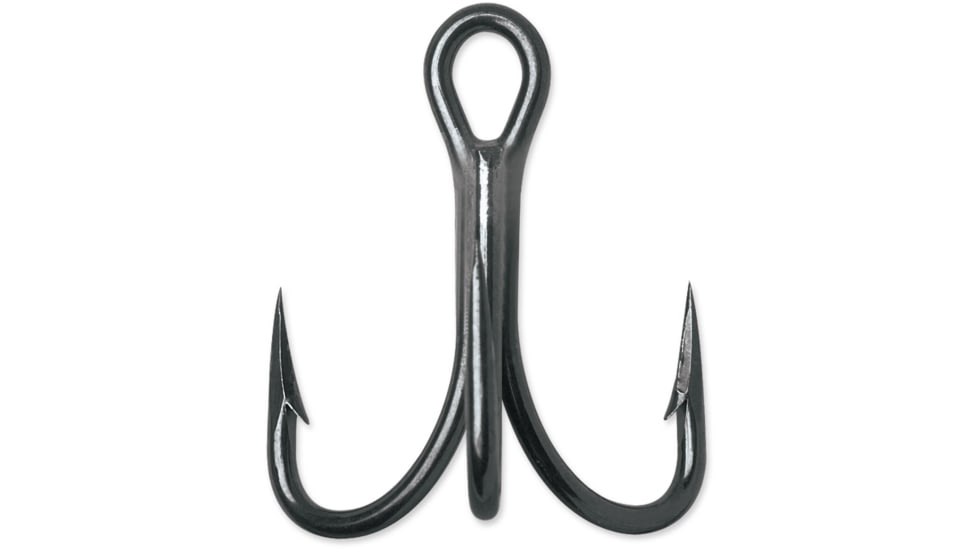 VMC O'Shaughnessy Treble Hooks, Shor Shank, Cut Point,t 4X Black Nickel, #8, 7pk, 9626BN#8PP