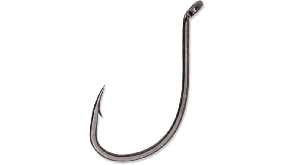 VMC Octopus Live Bait Hook, Offset, Turned Up Eye, Hi Carbon Steel, Needle Point, Coastal Black, Size 2, 25/Pack, 7199CB#2VP