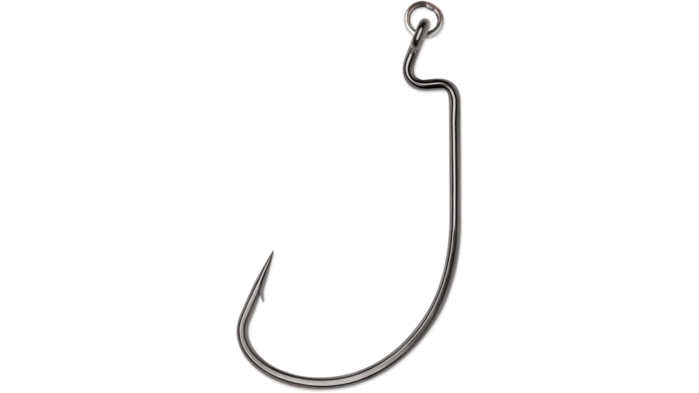 VMC Ringed Heavy Duty Wide Gap Hook, 3 Offset Point, Solid Ring, Black Nickel, Size #2/0, 5/Pack, RHDWG#2/0BNPP