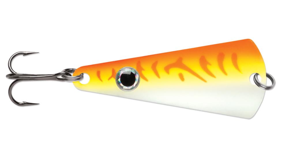 VMC Tingler Spoon 1/16 oz, Glow Orange Fire UV, TGS116GOFU