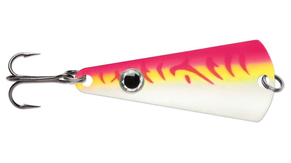 VMC Tingler Spoon 1/16 oz, Glow Pink Fire UV, TGS116GPFU