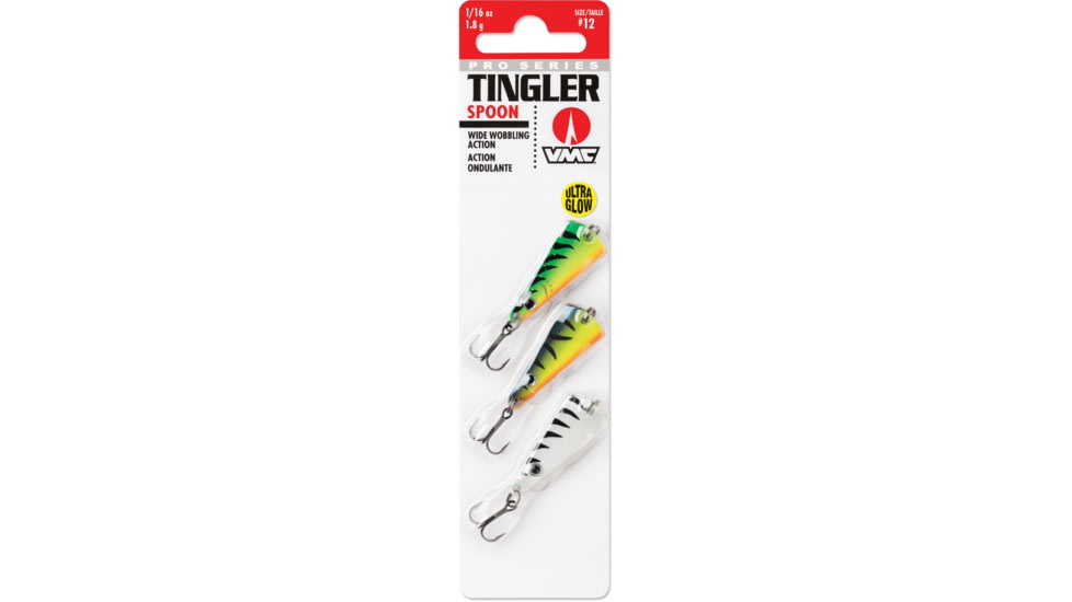 VMC Tingler Spoon Kit 1/8 oz, Glow, TGS18G3