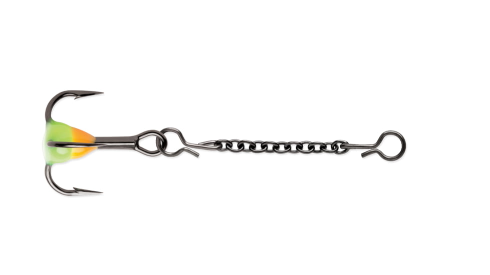 VMC Treble Dropper Chain, 15 mm, Orange Chartreuse Glow, TDC15OCGL