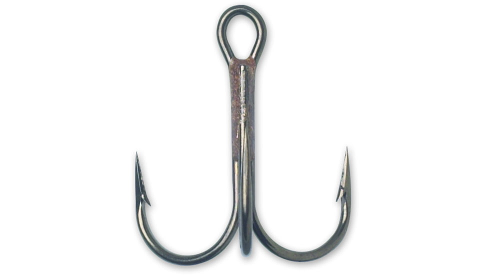 VMC Treble Hook with Cut Point, Forged, Round Bend Standard Wire, Bronze, Size 1, 9 Per Pack, 9649BZ#1PP