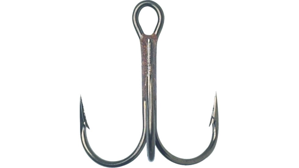 VMC Treble Hook with Cut Point, Forged, Round Bend Standard Wire, Bronze, Size 8, 25 Per Pack, 9649BZ#8C
