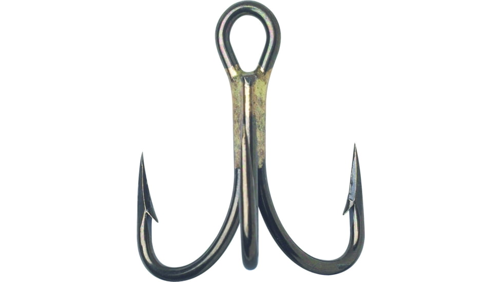 VMC Treble Hook with Cut Point, Short Shank OShaughnessy, Heavy Wire, Black Nickel, Size 2, 25 Per Pack, 9626BN#2C