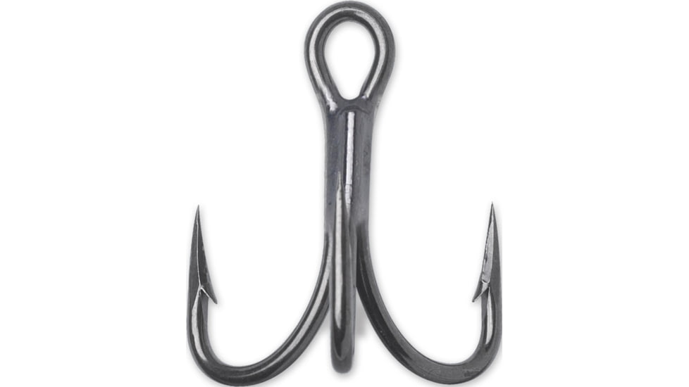 VMC Treble Hook with Cut Point, Short Shank OShaughnessy, Heavy Wire, Black Nickel, Size 4, 9 Per Pack, 9626BN#4PP