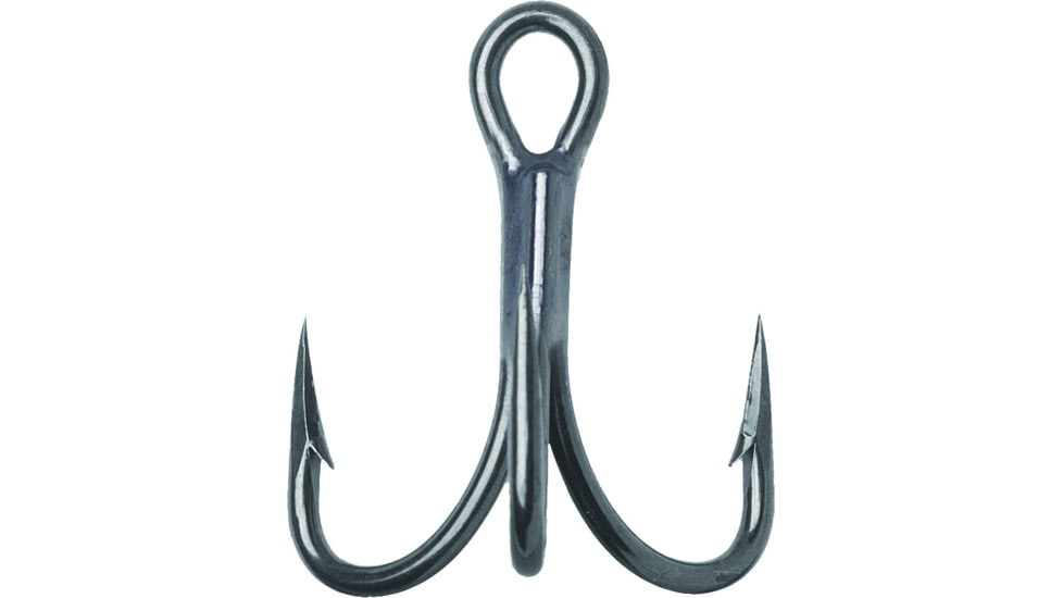 VMC Treble Hook with Cut Point, Short Shank OShaughnessy, Heavy Wire, Black Nickel, Size 6, 25 Per Pack, 9626BN#6C