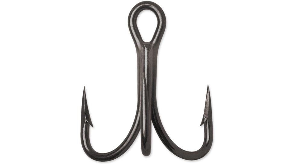 VMC Treble Hook with Cut Point, Short Shank OShaughnessy, Heavy Wire, Coastal Black, Size 6, 50 Per Pack, 9626CB#6B