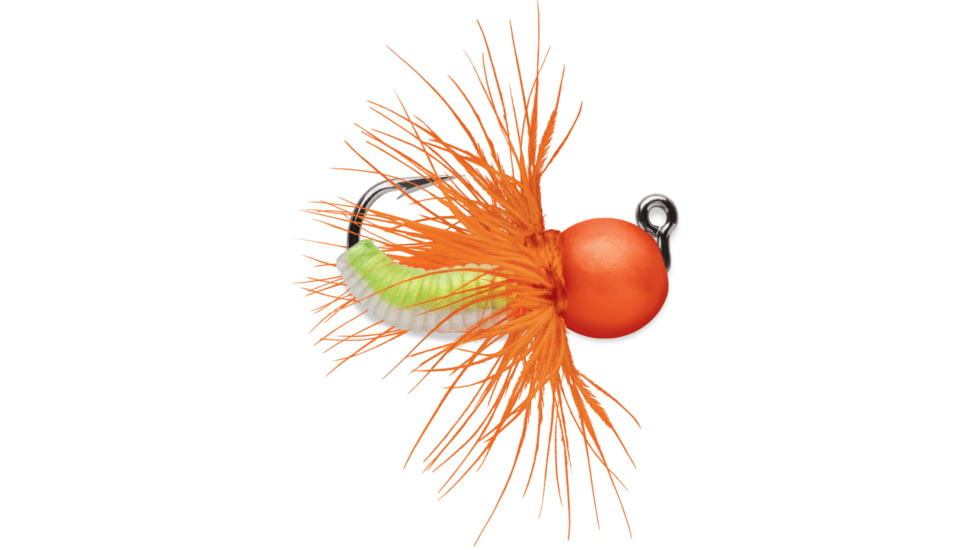 VMC Tungsten Fly Jig, 1/16 oz, Orange Chartreuse Glow, TFJ116OCGL