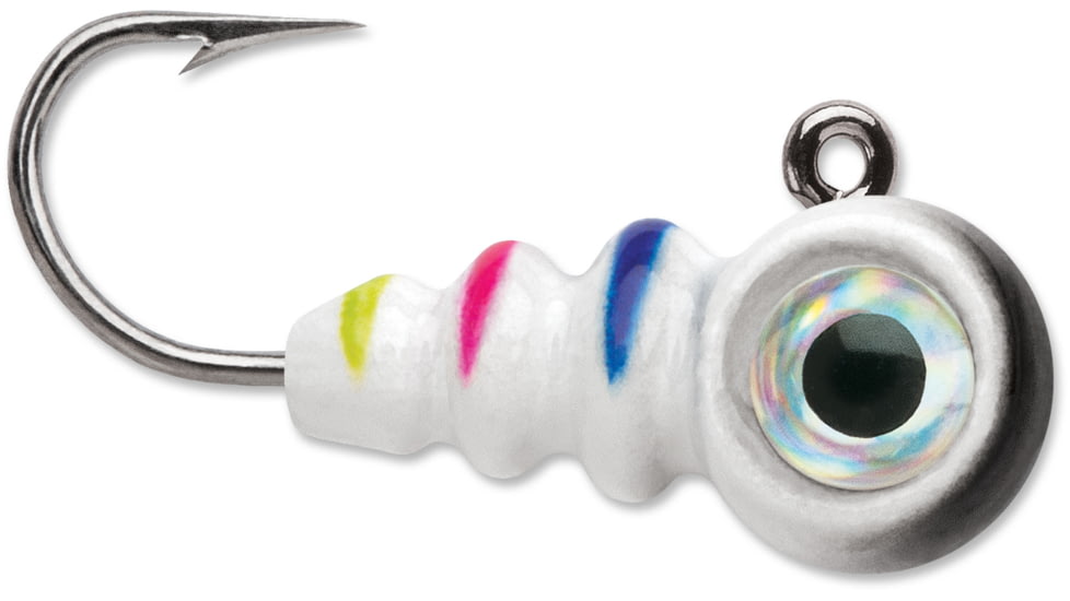 VMC Tungsten Larv Eye Jig, 1/32 oz, #12HK, Glow Black Wonderbread, 2pk, TLEJ132GBWB