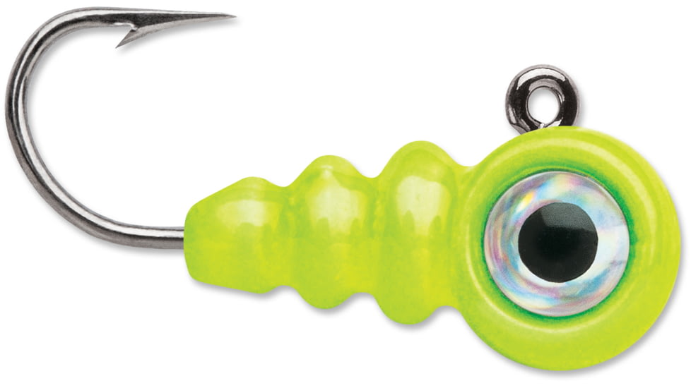 VMC Tungsten Larv Eye Jig, 1/32 oz, #12HK, Glow Chartreuse, 2pk, TLEJ132GLCH