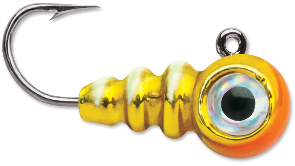 VMC Tungsten Larv Eye Jig, 1/32 oz, #12HK, Glow Juicy Lucy, 2pk, TLEJ132GJL