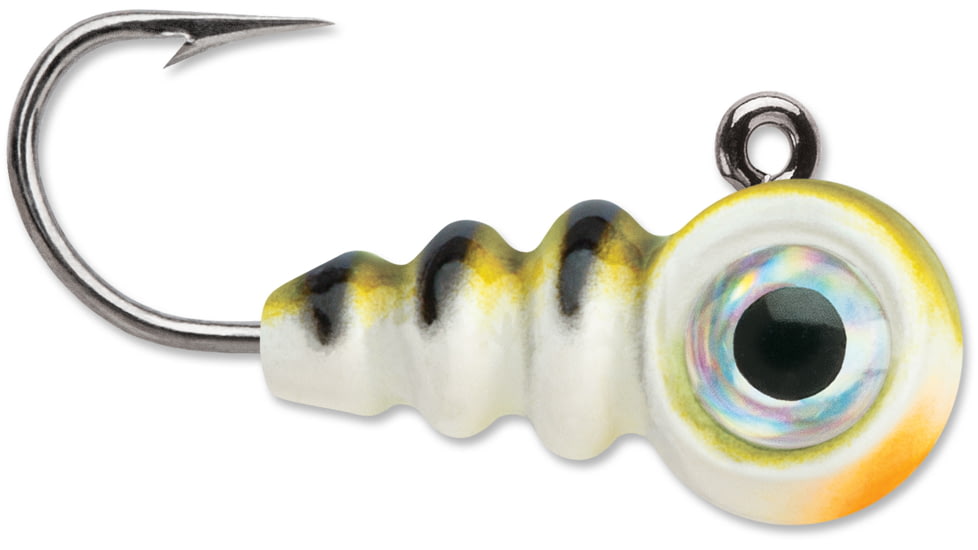 VMC Tungsten Larv Eye Jig, 1/32 oz, #12HK, Glow Yellow Perch, 2pk, TLEJ132GYP