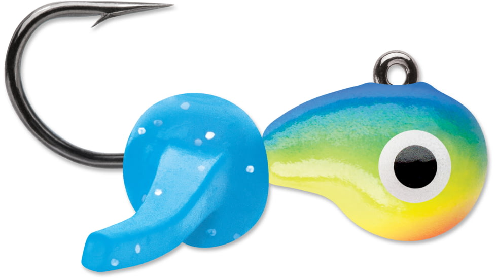 VMC Tungsten Mustache Jig 1/32 oz, Glow Parrot, TMWJ132GPRT