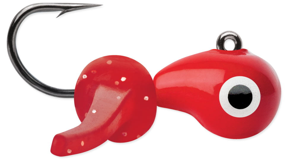 VMC Tungsten Mustache Jig 1/32 oz, Glow Red, TMWJ132GLRD