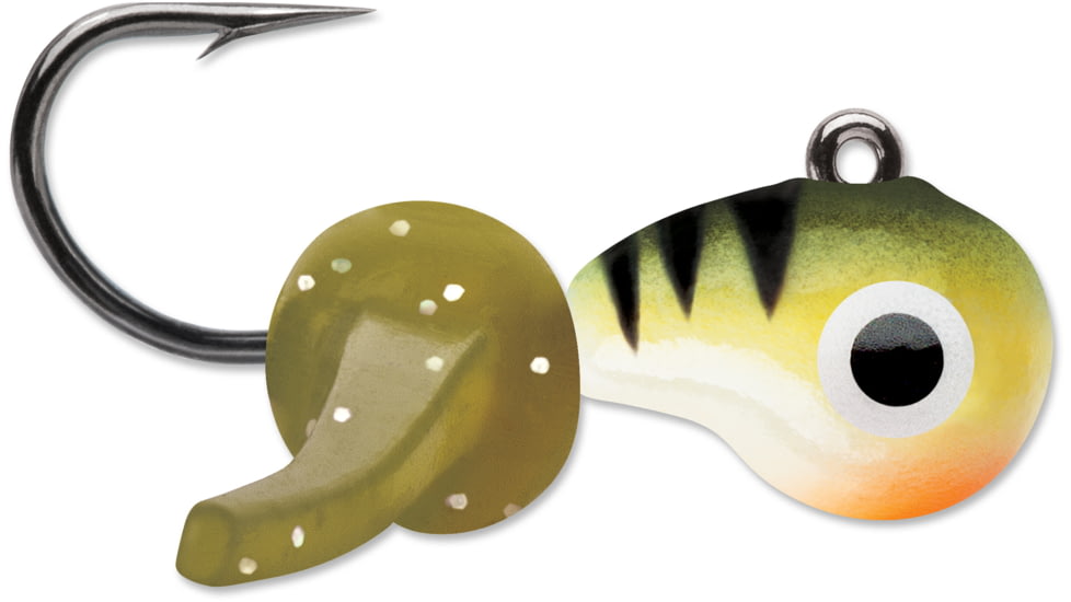 VMC Tungsten Mustache Jig 1/32 oz, Glow Yellow Perch, TMWJ132GYP