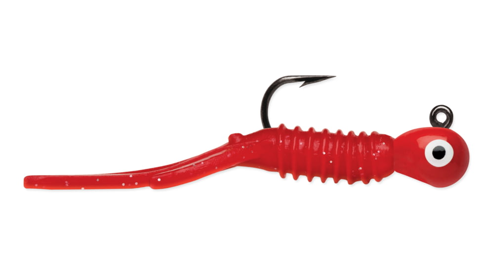 VMC Tungsten Nymph Jig 1/32 oz, Glow Red, TNYJ132GLRD