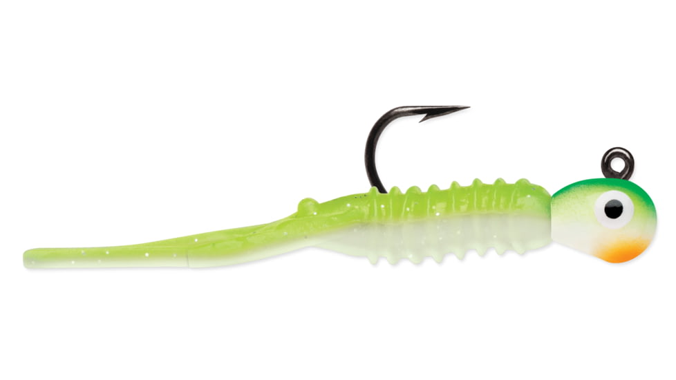 VMC Tungsten Nymph Jig 1/32 oz, Green Orange Glow, TNYJ132GOGL