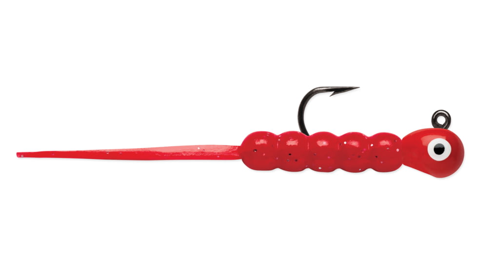 VMC Tungsten Wax Tail Jig 1/32 oz Glow Red, TWTJ132GLRD